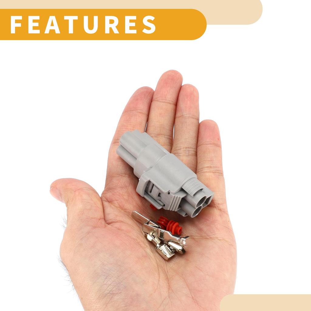 Partuto 2 Pin Radiator Fan Connector Plug - Car Male