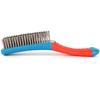 HOMZY Wire Brush Duty Stainless Bristles with Plastic Handle Grip for Rust, Wielding Slag, Dirt & Paint Scrubbing with Deep Cleaning