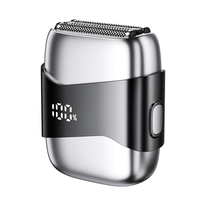 Mini Electric Shaver Portable Fast Charging Rechargeable 3-Blade Foil Shaver for Men Wet Dry Use Magnetic Design