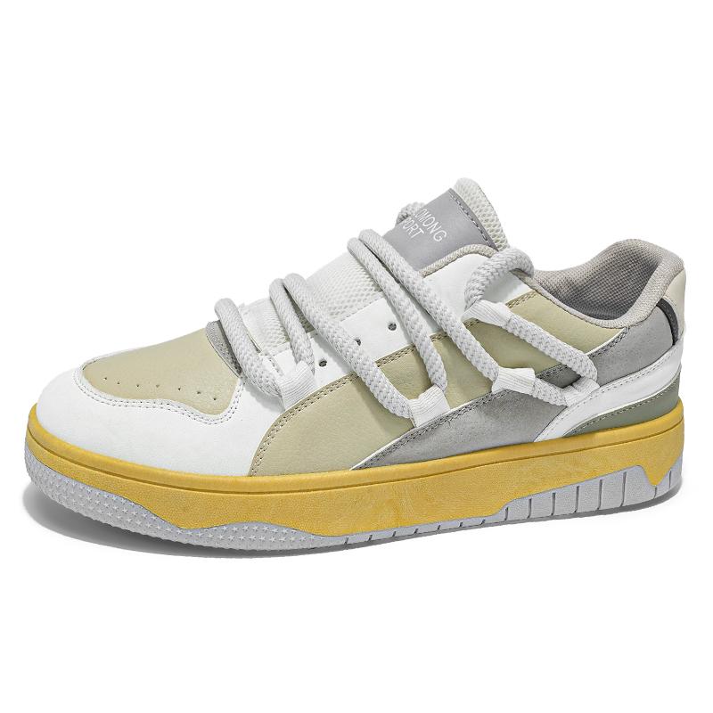 

Горячая Распродажа Обувь для скейтбординга на платформе Мужская мода на шнуровке Кожаные повседневные кроссовки Мужские удобные дышащие мужские туфли для скейтбординга 39