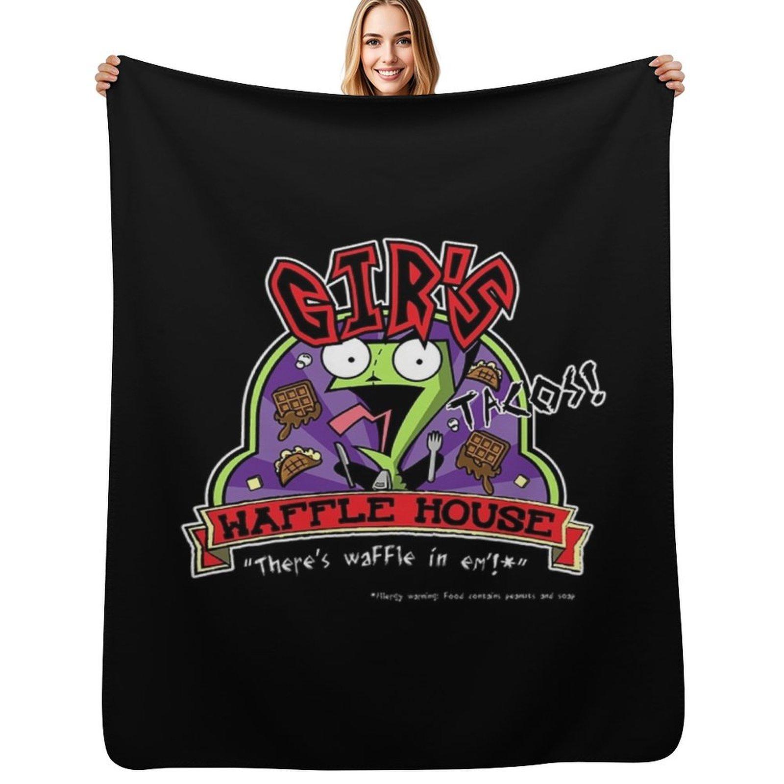 GIR s Waffle House Throw Blanket Elegant Warm Throw Blanket for Hotel Home Size: 75*100cm, Weight: 230 GSM