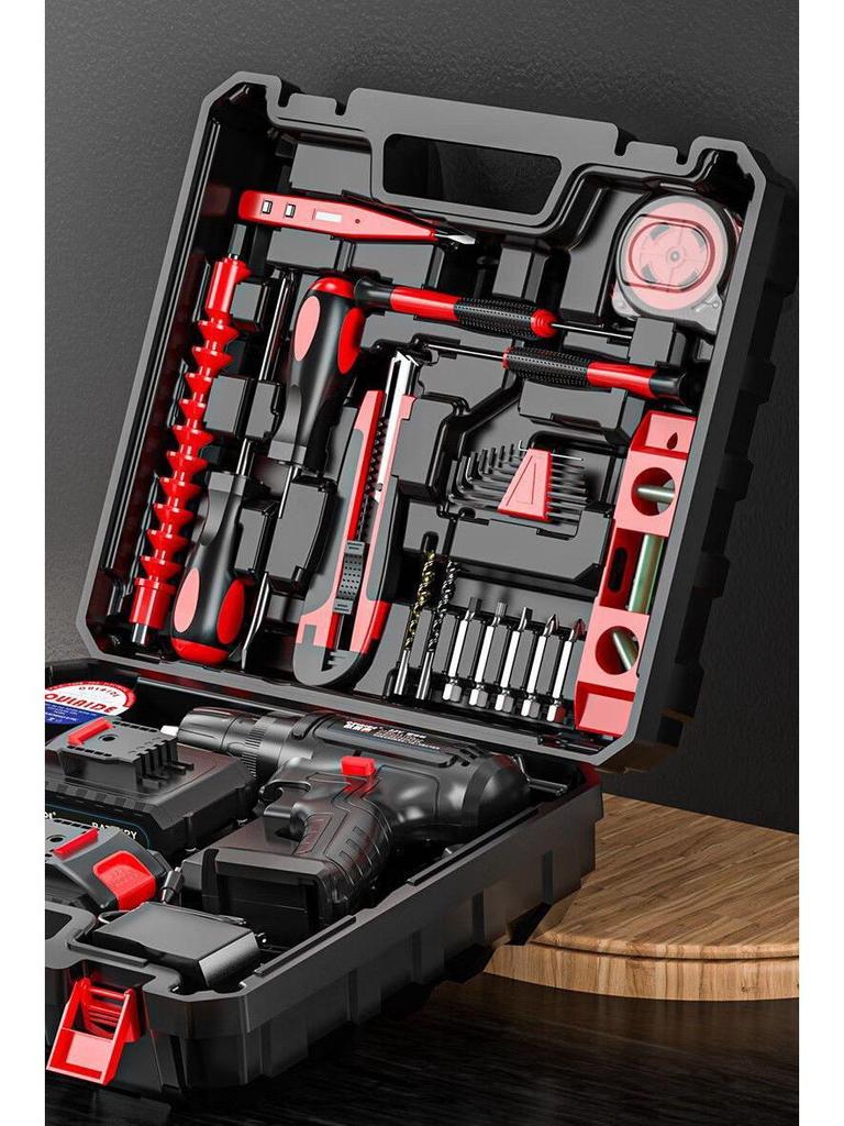 High-Power Cordless Electric Drill and Screwdriver Set with Lithium Battery for Home Use