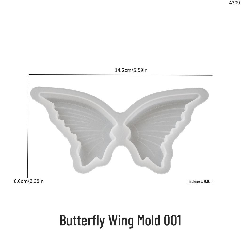 Poppy Crystal Resin Butterfly Wing Pendant Silicone Mold for DIY Aroma Stone Ornaments