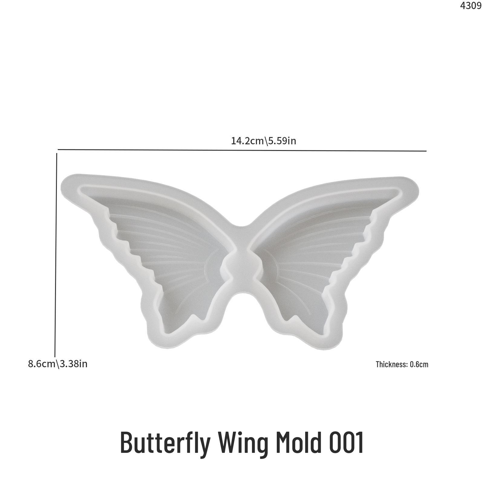 Poppy Crystal Resin Butterfly Wing Pendant Silicone Mold for DIY Aroma Stone Ornaments