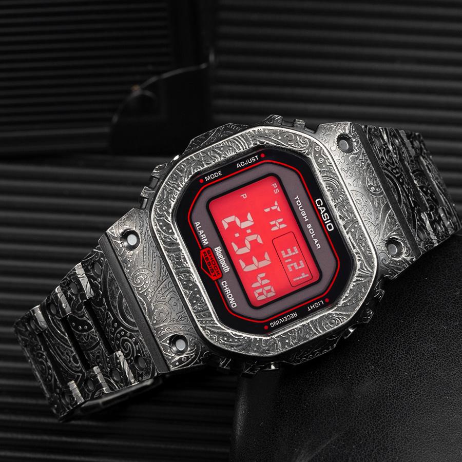 Casio Herren DIGITALE Serie 43mm Rote Uhr GW-B5600AR-1PR(Team788--)