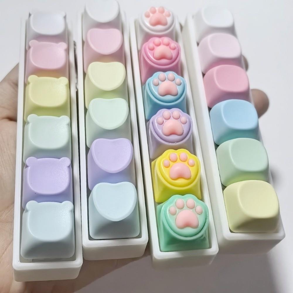 Key Button Fidget Keychain Keycap Clicker Toy Pendant Funny Pinch Toy  for Adult&Kids