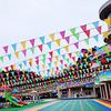 100Pcs Colorful Pennant Banner Triangle Shape Triangle Flags New Flag Garland  Hanging Decor