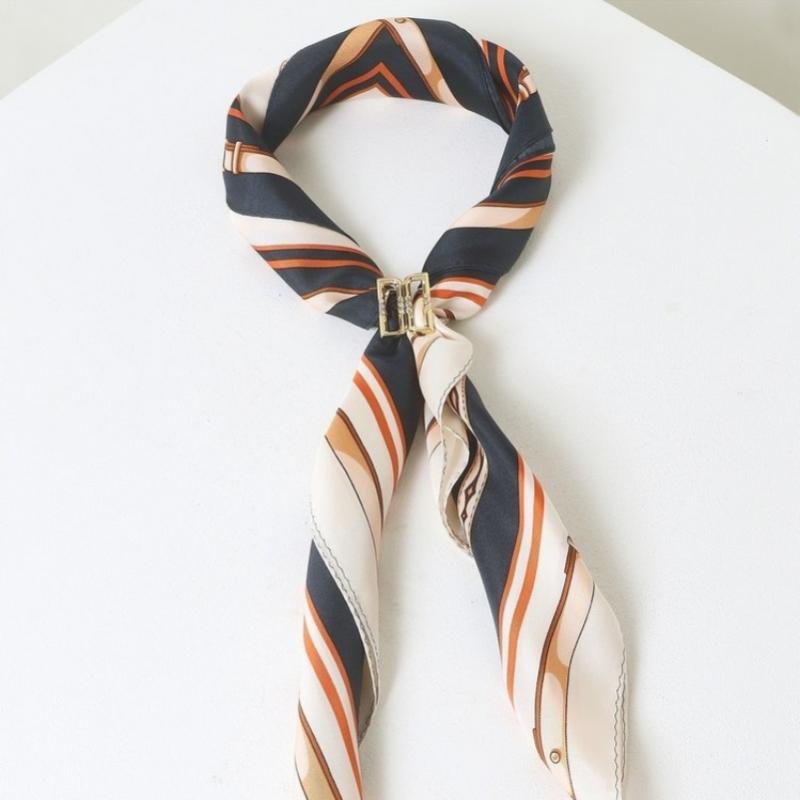 Daks Navy Dd Chain Scarf   Ring Set Dcsc6e701n2