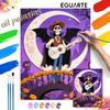 Coco Guitar Skeleton Oil Painting by Numbers Art Kit. Handmade Diy Painting Home Decoration Gifts