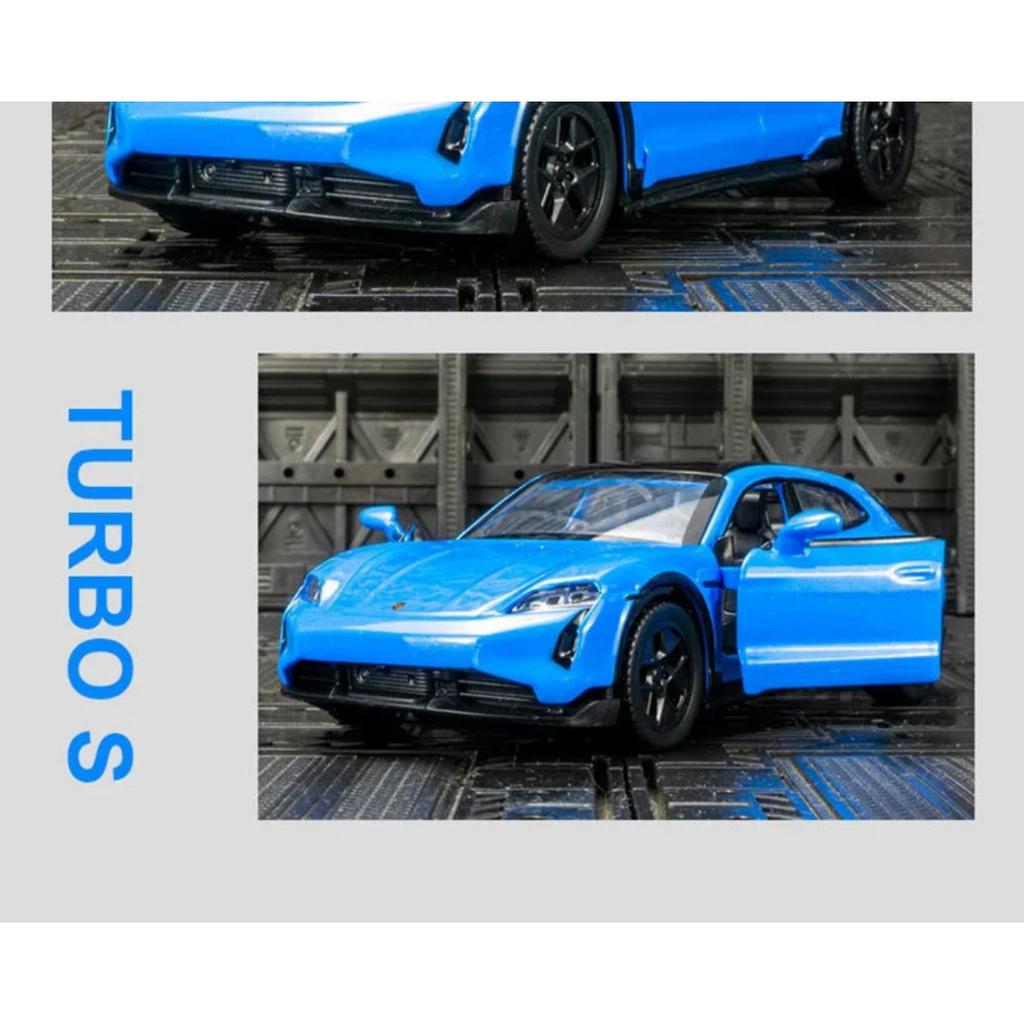 1/36 Porsche Taycan Turbo S Cross Turismo Alloy Sports Car Model Diecast Metal Race Vehicles Car Model Sound Light Kids Toy Gift