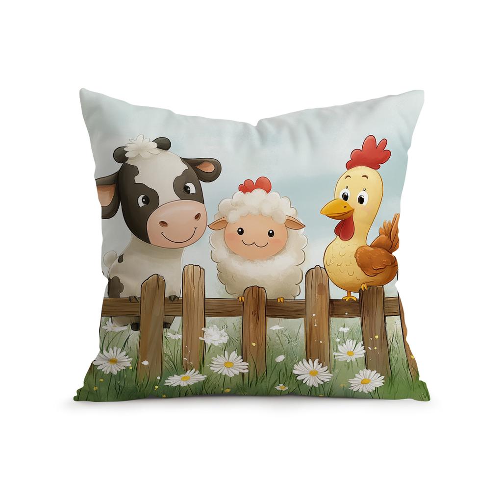 Farm Animals Pillowcase Bedroom Sofa Cushion Cover 100% Polyester Living Room Cushion Pillowcase Home Decor