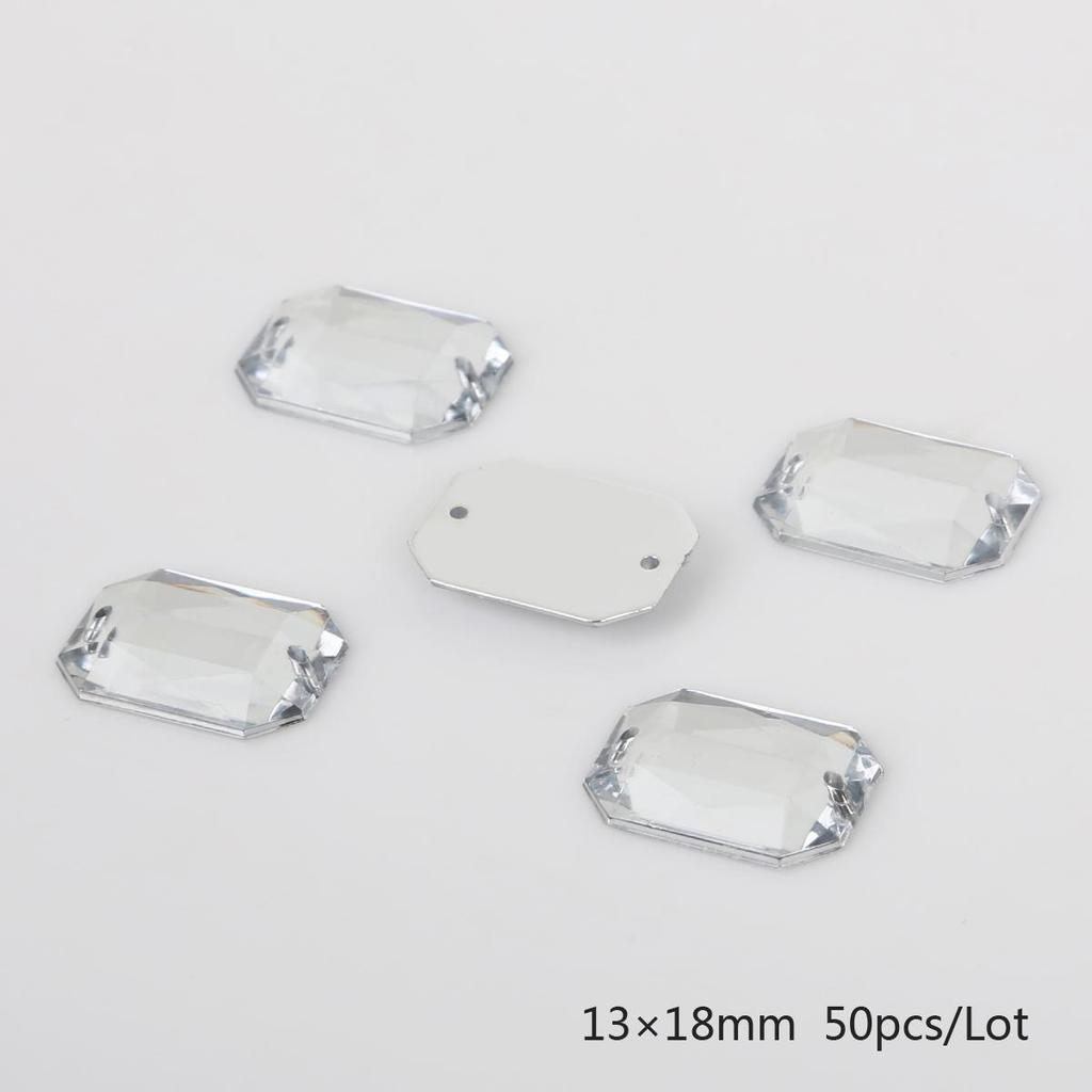 100 buc/sac de cusut strasuri de cristal cu spate plat Cusut pe cristale pietre acrilice margele strass pentru bricolaj artizanat decorare album de însemnări