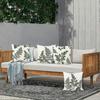 2026 45cm X 45cm Green Botanical Leaf Decorative Pillow Covers - Polyester Linen Sofa and Outdoor Decor Set with 4 Pieces