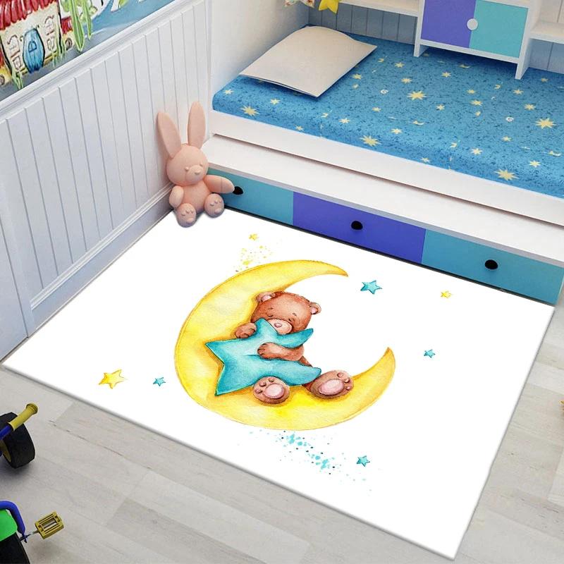 Bär Teppich Wohnzimmer Teppiche Rutschfeste Bodenmatte Lounge Teppich Kinderzimmer Matte Kinderteppich Baby Spielmatte Schlafzimmer Heimdekoration