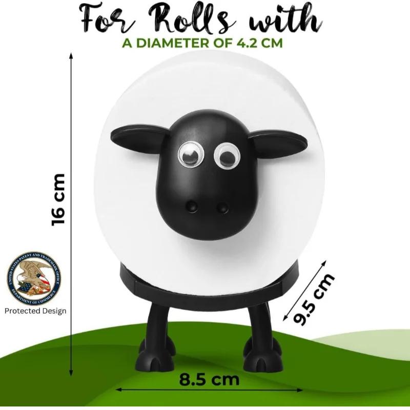 Niedlicher Toilettenpapierhalter in Schafshundform, freistehender Aufbewahrungsrollenhalter, dekoratives Toilettenpapiergestell in Tierform