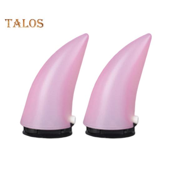 

2 шт. Универсальное украшение для шлема с изображением демонов-рогов для ночной езды, персонализированные светодиодные фонари для шлема, перезаряжаемые через USB, украшение для шлема 2pcs розовый