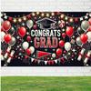 Graduation Banner 71 x 43 Inch Congrats Grad Party Decoration Graduation Photo Backdrop for Class of 2025 Graduations Celebration Senior Graduate