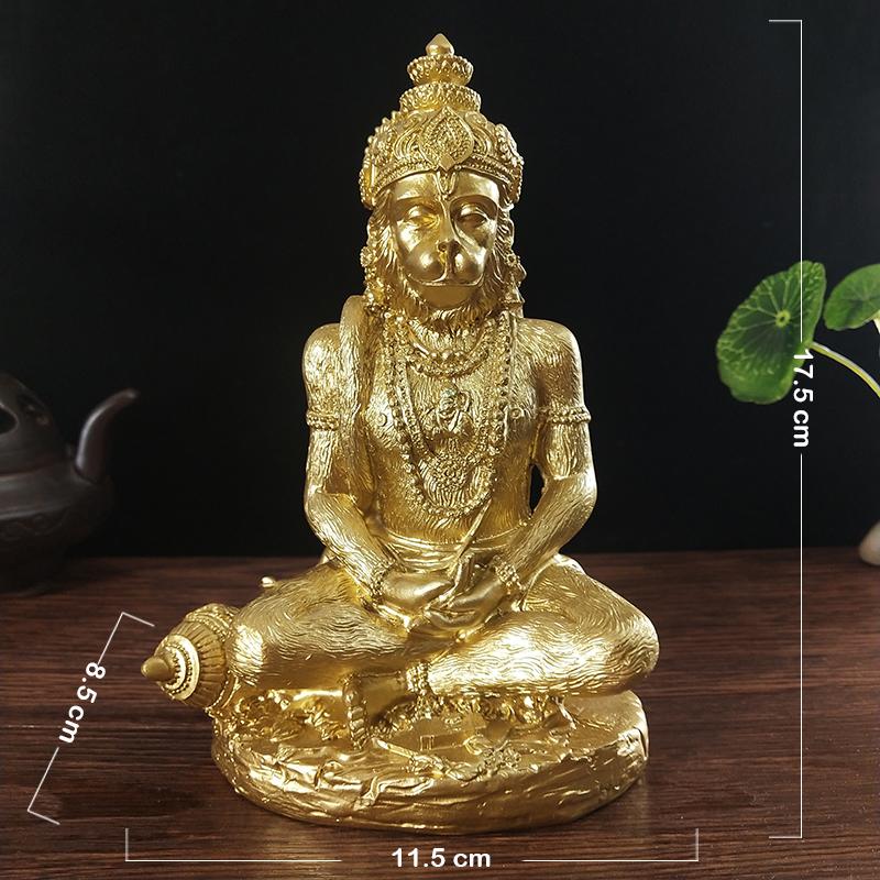 Jadefarbene Hanuman-Statue Hindu Ganesha Affengott Buddha Figur Skulptur Zimmer Büro Haus Dekoration Indien Feng Shui Handwerk