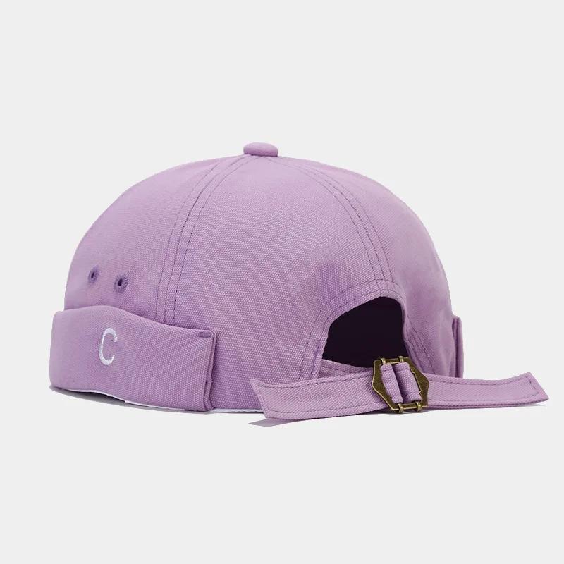 Spring and Summer Cotton Letter Embroidery Docker Cap Brimless Hat Beanie Landlord Sailor Cap Men and Women 108