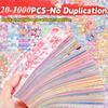 20-1000 Stück Niedliche Aufkleber Kawaii Cartoon Laser Aufkleber Keine Wiederholung für Tagebuch Kinder DIY Schule Schüler Dekoration Schreibwaren