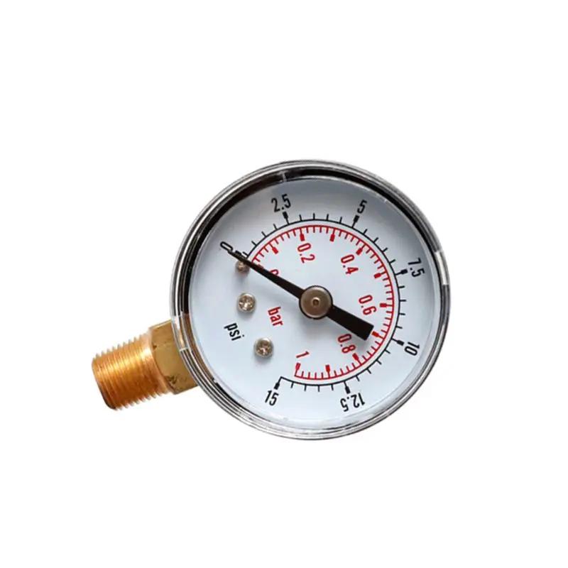 40mm Face Pressure Gauge 1/8" BSPT Bottom Mounted,accuracy 2.5%,maximum Temperature 60 ℃,Suitable for Air,water,fuel,liquids