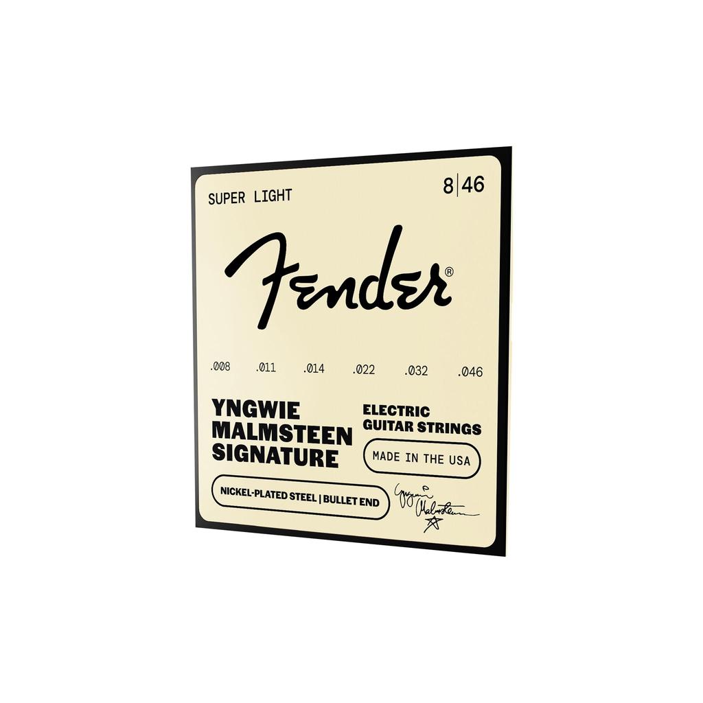 Fender Yngwie Malmsteen Signature Electric Guitar Bullet Gauges Strings, Nickel-Plated Steel, End, .008-.046
