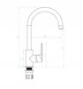 Kitchen sink tap, silver spout, U Dima
