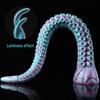 A184 Silicone Octopus Tentacle Toy - Purple & Green Anal Stimulation Dildo for Men & Women, SM Super Long Realistic Design.