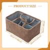 Handwoven Storage Basket Multifunction Sturdy with Handles Organizer for Towels Living Room