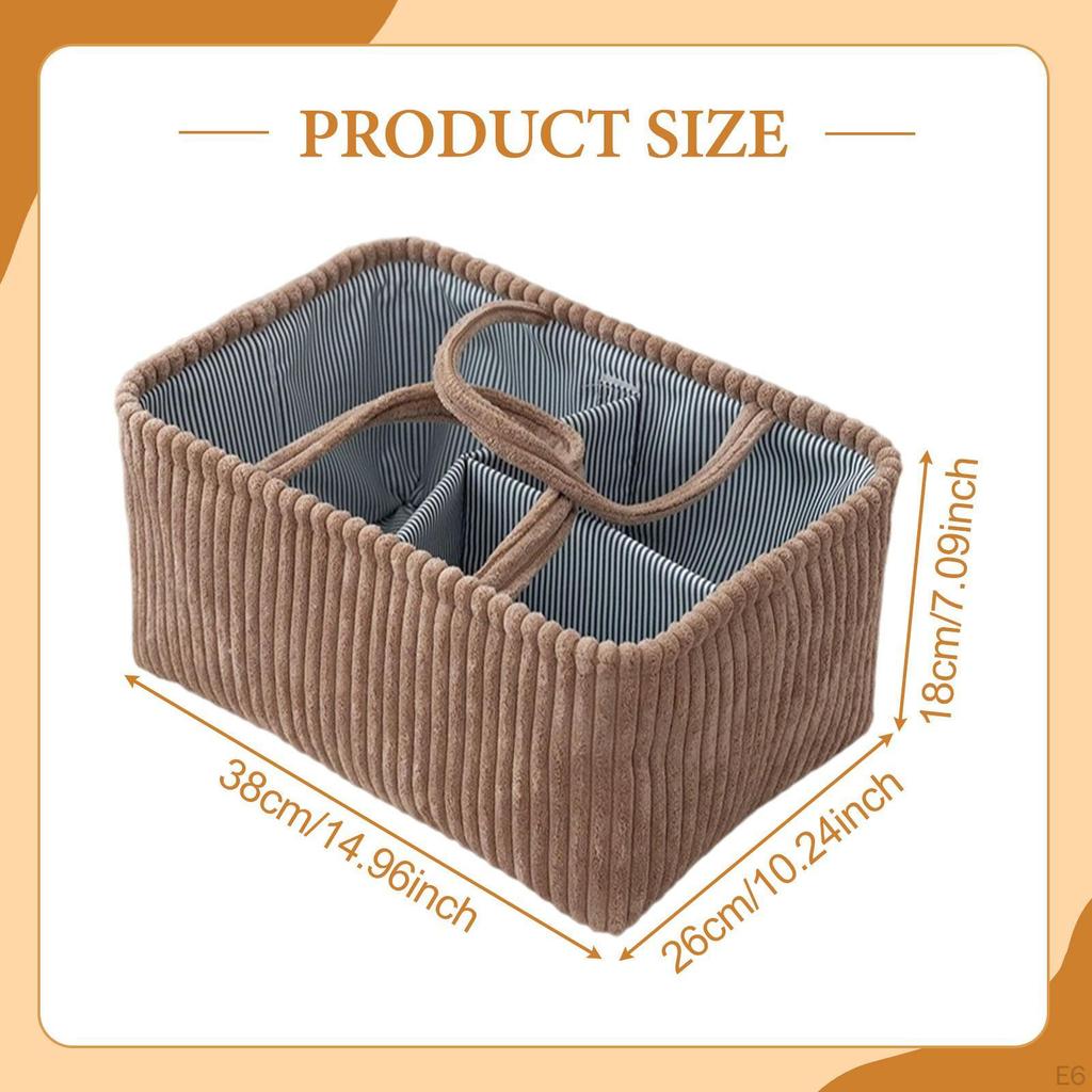 Handwoven Storage Basket Multifunction Sturdy with Handles Organizer for Towels Living Room
