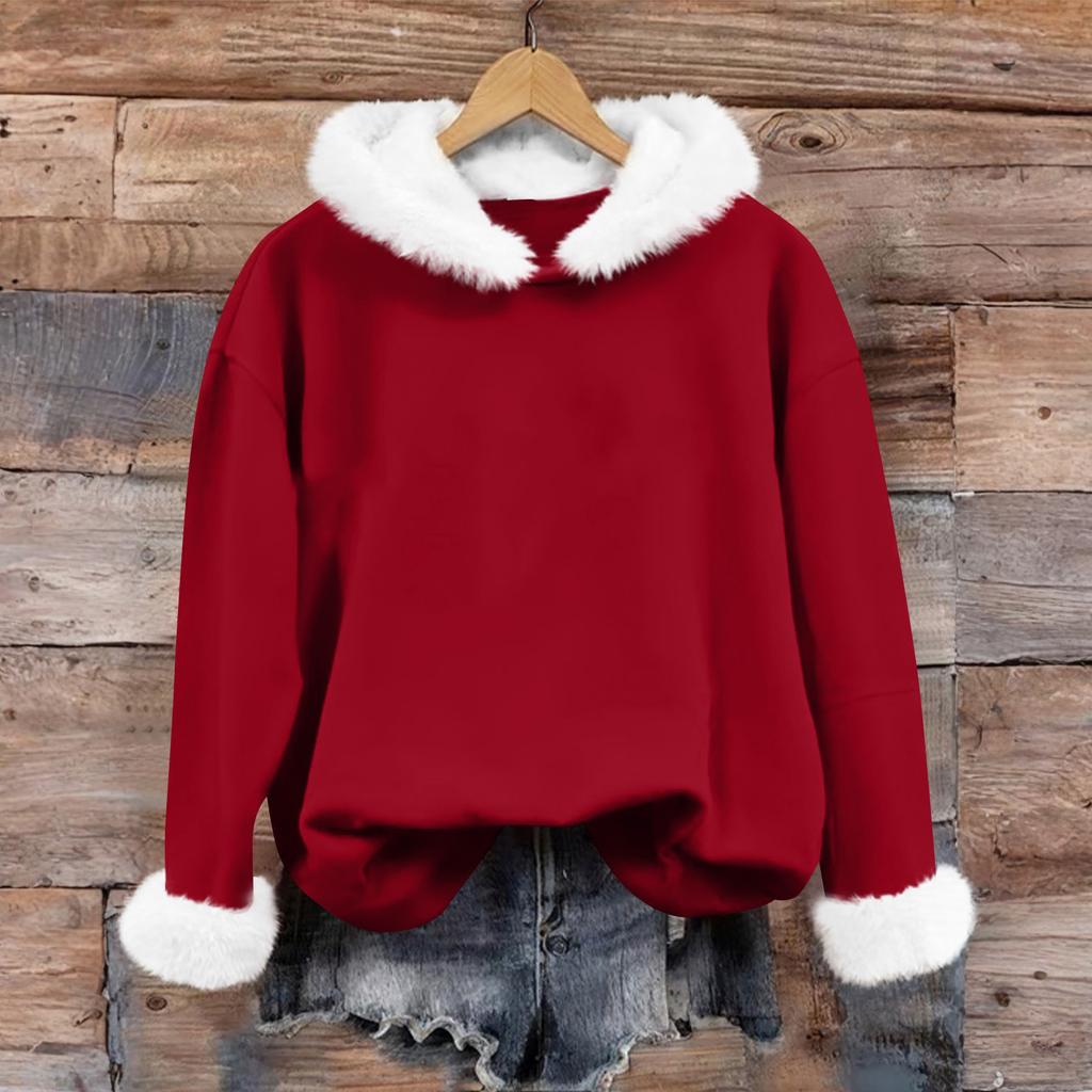 Women's Casual Fashion Print Long Sleeve Hooded Sweatshirt Top