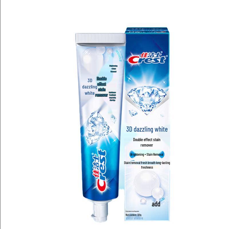 Crest 3D White Dual-Action Stain Removal Whitening Toothpaste 120g