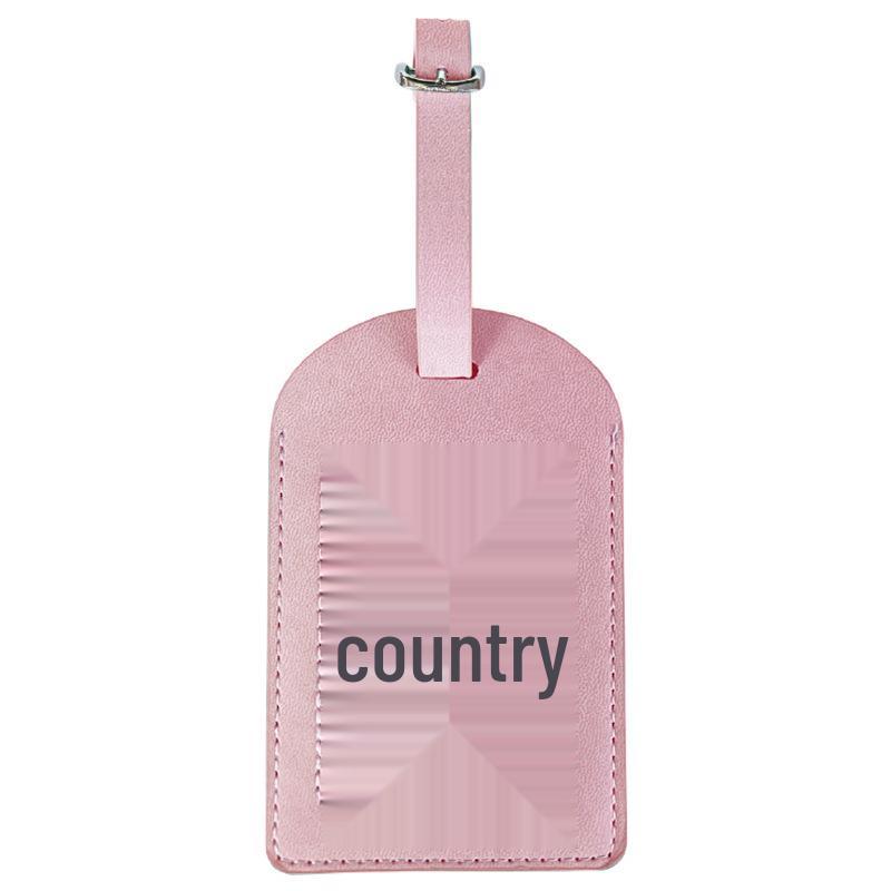 Multicolor PU Leather Luggage Tag, Customizable with Company Logo, for Trolley Bags and Suitcases.