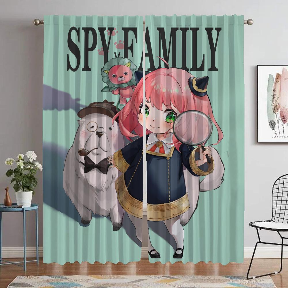

Шторы Spy X Family Детская комната Тюль для спальни Гостиная Штора Домашний интерьер Шторы 2 штуки Шторы Перегородка Кухня W50xH70cmx2pcs-CL