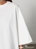2025 Spring And Summer Cotton T-shirt Solid Colour Short-sleeved Female Loose Large Version Youthful Woman Clothes