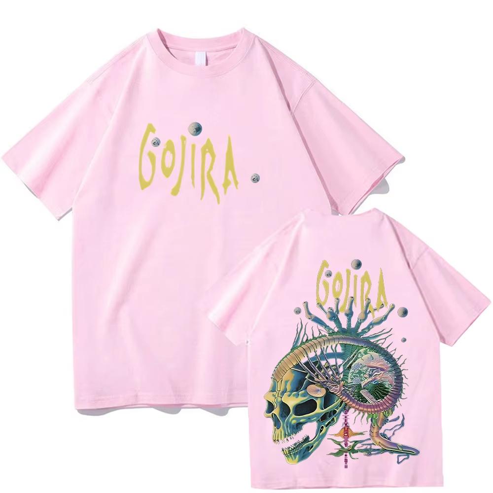 Skull Anemone pure Cotton Tee France Metal Band Gojira Merch T Shirts Unisex Fashion Vintage top High Quality Casual Y2K T Shirt