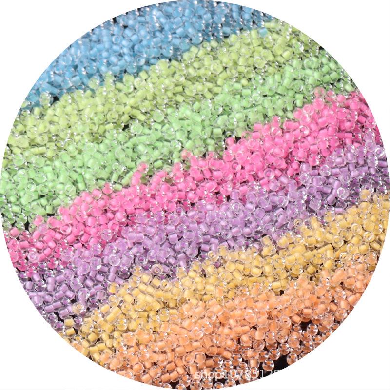

4mm Transparent Dyed Core Luminous Rice Beads for DIY Jewelry Making YM14 Green