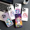 Casing for Apple iPhone 12 13 Pro Max Mini ProMax X XR Air 13Pro XS Phone Cover Protective Case Unicorn Wallpaper Lovely