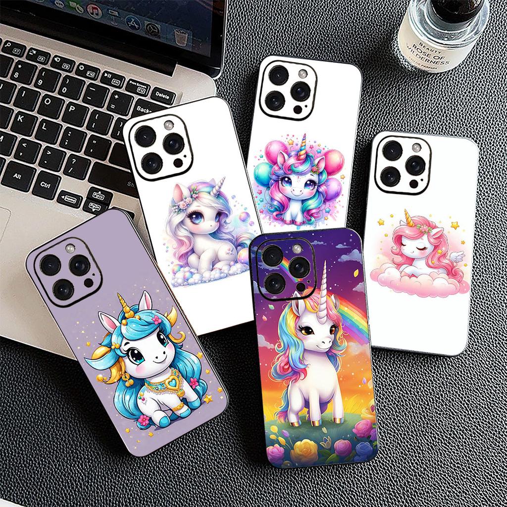 Casing for Apple iPhone 12 13 Pro Max Mini ProMax X XR Air 13Pro XS Phone Cover Protective Case Unicorn Wallpaper Lovely