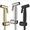 Set Accesorii Spray Bideu Portabil Auriu Periat Faucet Bideu Negru pentru Baie Pulverizator Autocurățare