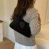 Fashiable Solid Faux Suede Sewing Thread Sweet Shoulder Bags 2026 High Quality Sense of Luxury Retro Youth Handbags for Women