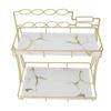 Countertop Storage Rack Double Layer Waterproof Counter   Shelf with Electric Toothbrush Holder for Bathroom