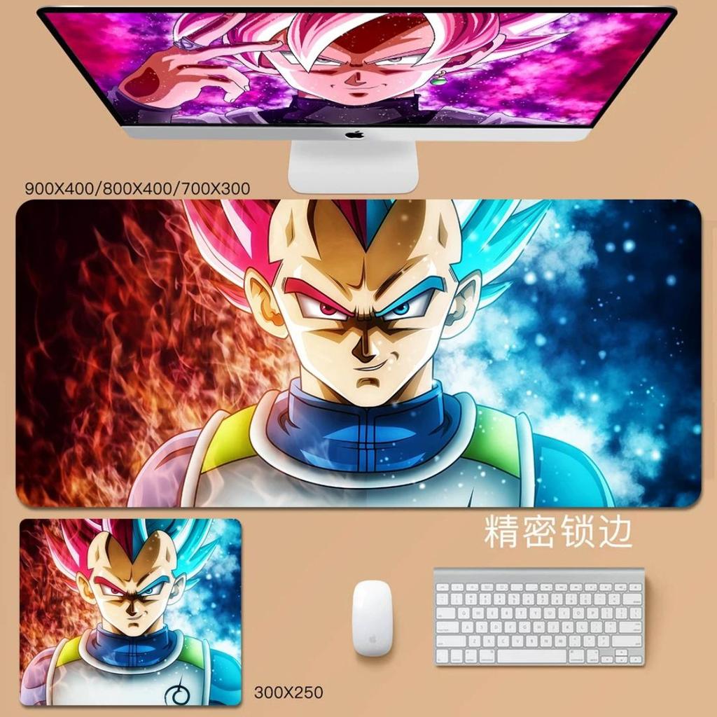 Laptop-Mauspad Dragon Ball Animation Son Goku Leder-Mauspad Cartoon Vegeta Bulma Broly Großes Tastaturpad Schüler Lernen Schreiben Schreibtischunterlage