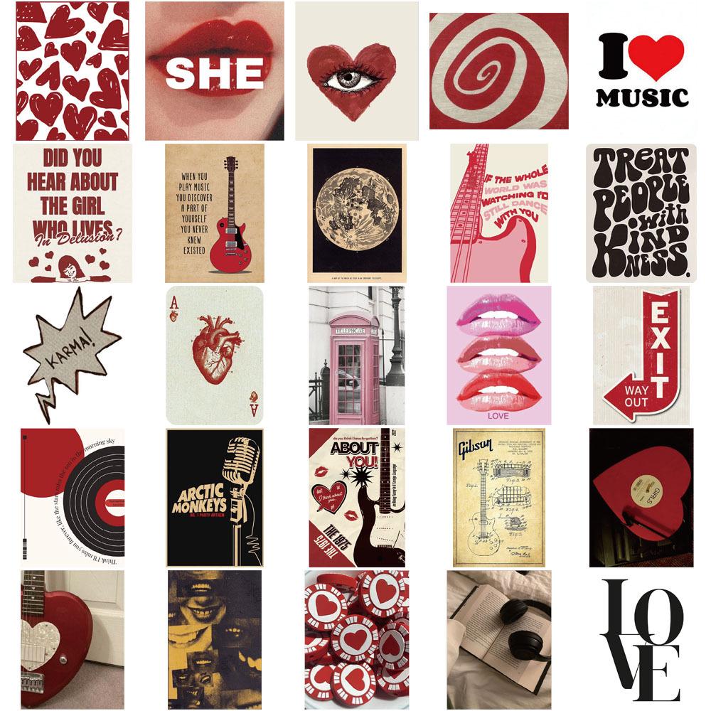 50 Creative Women Posters Stickers: Y2K Style for DIY Journals & Phone Decals