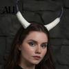 DIY Horn Headband Kit Halloween Ram Headband, Detachable Devil Headpiece for Retro Simulation Carnival Party, Festival Cosplay Hair Accessory,