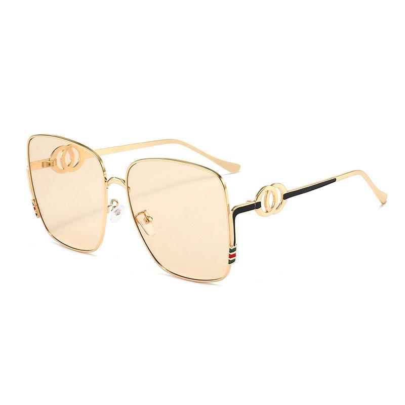 DAPARO European and American square sunglasses big brand flat for ins metal sunglasses high quality