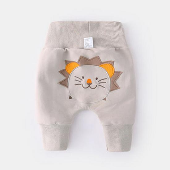 Baby-Baumwollhose mit hoher Taille und Bauchschutz – Atmungsaktive PP-Hose für Kleinkinder für Frühling, Herbst und Winter