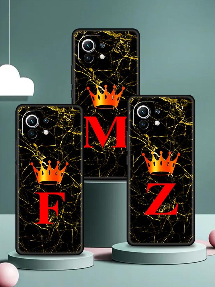 Marble Letter Phone Case Cover for Xiaomi Mi 17 15 14 13 12 11 Ultra 15T 14T 13T 12T 11T Pro Lite 5G Soft TPU Shell Fundas Capas