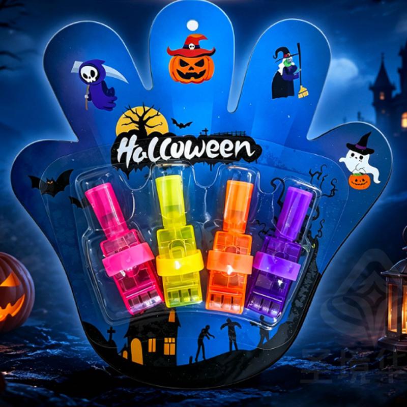4/12 buc Lumini LED pentru Degete de Halloween Favors Neon pentru Petrecere Strălucesc în Întuneric Accesorii Petrecere Rave Umpluturi Pungi Cadou Premii Cutie
