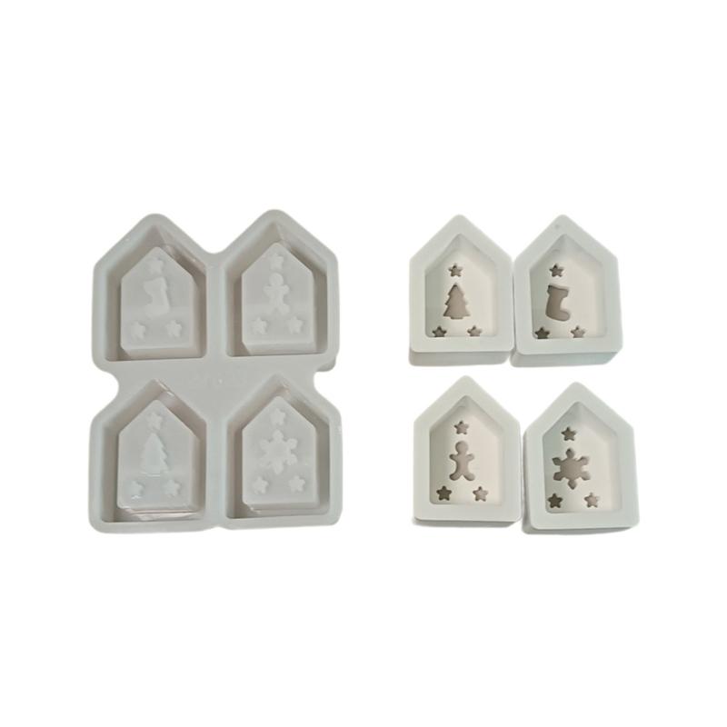 

Reusable House Silicone Mold Suitable for Handmade Decorations Candle Soap Crafting Nonstick Design Food Safe Texture 1